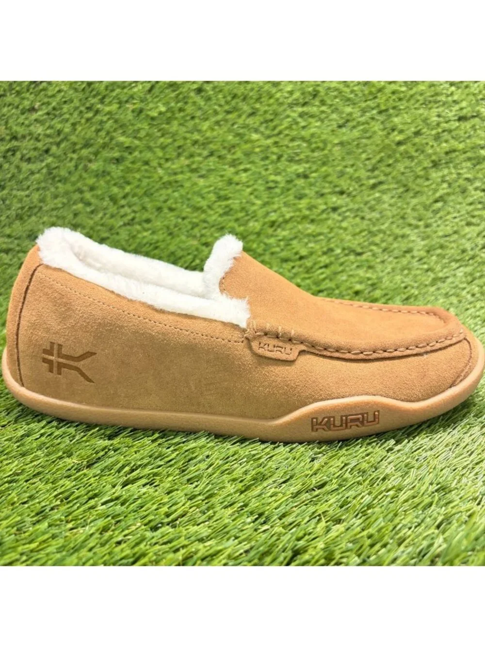 Kuru Loft Mens Size 11 Brown White Casual Walking Moccasin Slippers Shoes